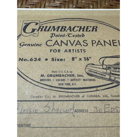 Vintage 1966 Still Life Painting On Grumbacher Canvas Panel 8" X 16" By Flossie - Picture 8 of 9